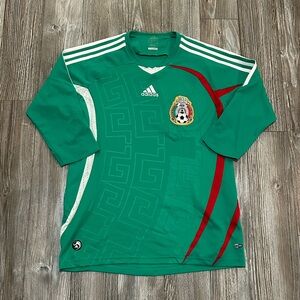 Mexico 2008 Authentic Adidas Home Soccer Jersey Size Medium